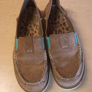 Ariat Women's Brown and Turquoise Loafers